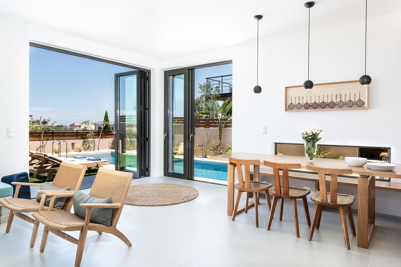Fos Villa, A Luxe House With Private Heated Pool Galatas  Exterior photo