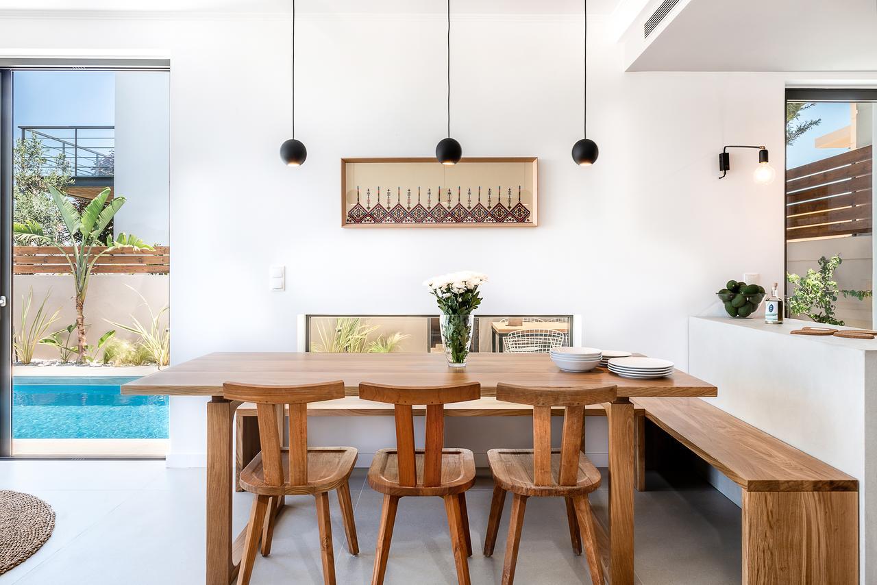 Fos Villa, A Luxe House With Private Heated Pool Galatas  Exterior photo