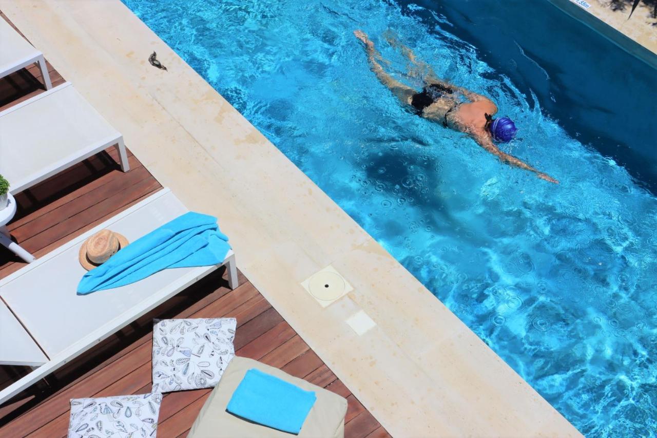 Fos Villa, A Luxe House With Private Heated Pool Galatas  Exterior photo